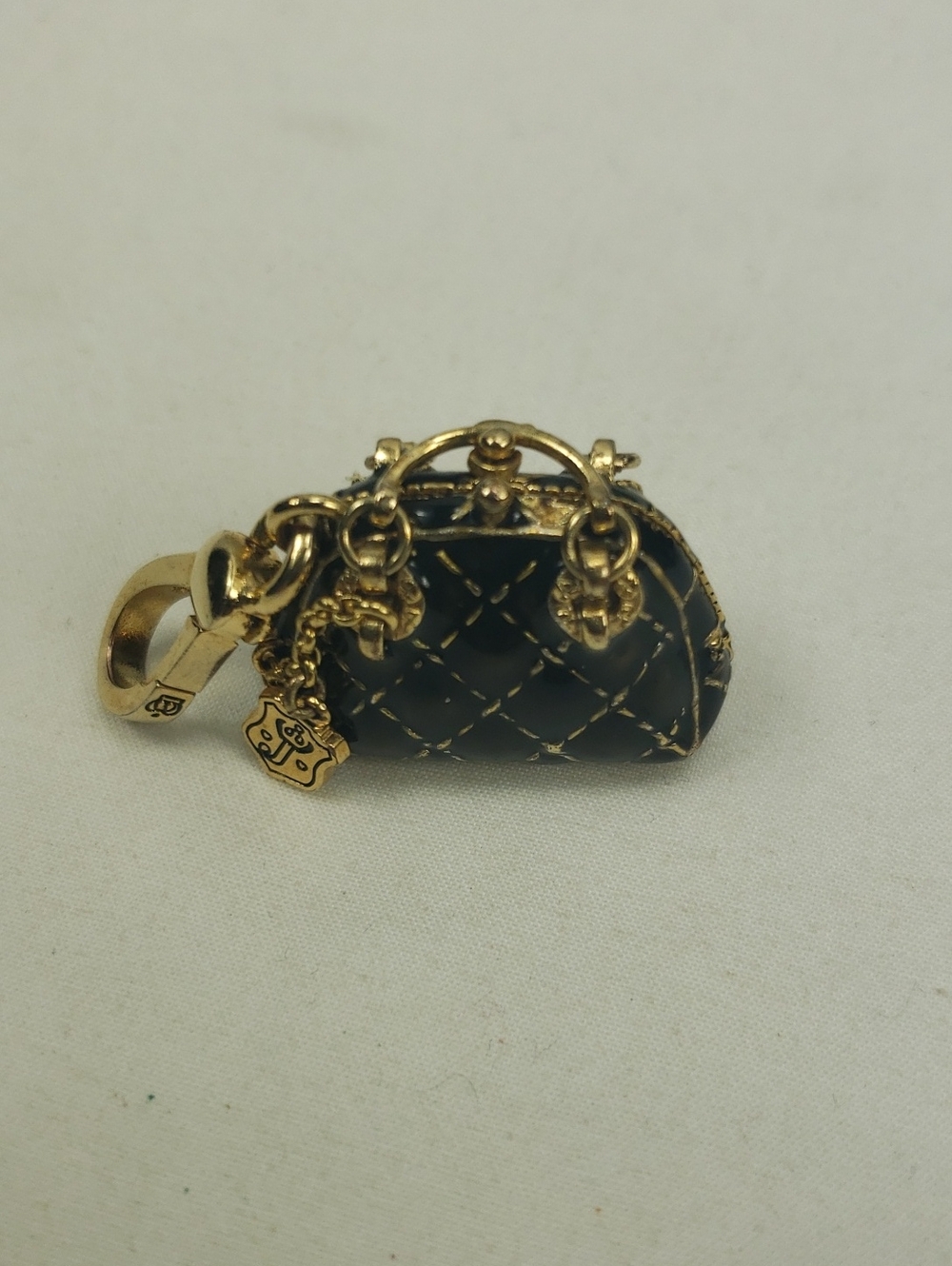 Authentic Vintage Juicy Couture Black Purse Charm for Bracelet